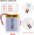 3.7V Lipo Battery 500mAh Rechargeable Lithium ion Polymer Battery 403040 Lithium Polymer ion Battery with JST Connector...