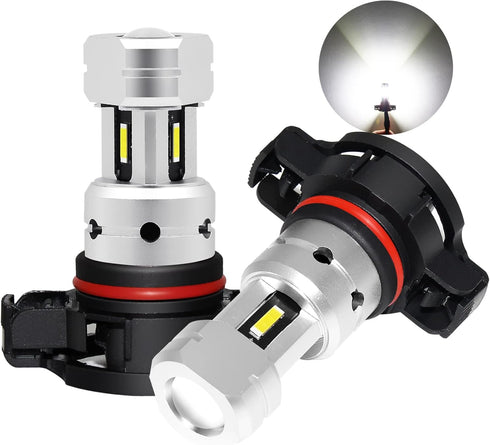 PHINLION 2504 PSX24W LED Fog Light Bulbs, 3800 Lumens Super Bright CSP 12276 Front DRL Daytime Running Lights for Car Truck, 6000K Xenon White...