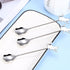 Stainless Steel Mini Coffee Espresso Spoon, Dessert Teaspoons Small Soup Spoons, Silver Cute Animals Coffee Spoon, 5.6 inch, Set of 4...