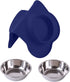 Hubulk Pet Dog Bowls 2 Stainless Steel Dog Bowl with No Spill Non-Skid Silicone Mat + Pet Food Scoop Water and Food Feeder Bowls for Feeding Small...