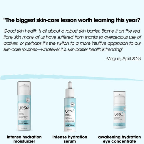 Yes To Intense Hydration Serum, Locks In Moisture and Helps Support Skin's Barrier Against Environmental Damage, Hyaluronic Acid, Avocado Oil and ...