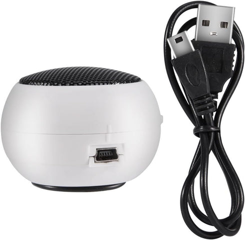 Mini Portable Travel Speaker Rechargeable Speaker with 3.5mm Audio Jack for iPod, MP3, MP4, MP5, Cell Phones, Computers etc.(White)...