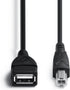 YOUOWO 2 Pack USB 2.0 Cable A Female to USB B Male Cable for Printer Extender Connection Cables USB_A/F-USB_B/M Adapter (USB_A-USB_B Cables Black)...