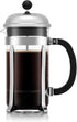 Bodum 34oz Chambord French Press Coffee Maker, High-Heat Borosilicate Glass, Polished Stainless Steel – Made in Portugal...