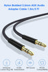 3.5mm Aux Audio Cable 5ft, Nylon Braided Auxiliary Cord, Stereo Audio Jack Adapter Cable for Headphone, Car Audio, Laptop, Smartphone, Home Stereo...