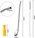 Ice Tea Spoons Long Stainless Steel Spoon Straw Bar Spoons Handle with Straw for Mixing Stirring Drinking...
