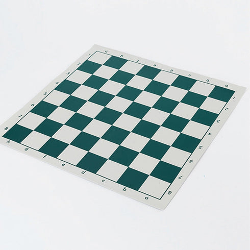 20" Tournament Roll Up Chess Board, Tournament Chess Mat, Vinyl with Green Squares, Chess Rollable Chessboard, Non Slip Travel Chess Board Mat for...