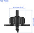 100 Pack Irrigation Drip Emitters - Garden Lawn Pressure Compensating Dripper Constant Flow Apply to Watering System (34x23.5mm Black)...