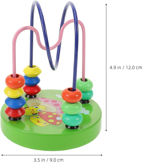 Abaodam Toys Toy Wooden Playset Wooden Bead Maze Beads Maze Game Toddler Bamboo Coaster Cartoon Wood Bead Coaster...