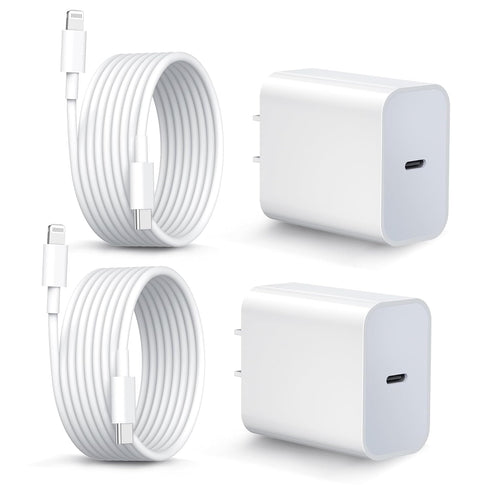 Soipebot for iPhone Fast Charger, 2 Pack for iPhone 14 13 12 11 USB C Power Wall Charger with 6FT Cable, Lightning Cable Compatible for iPhone 13/...