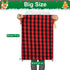 HRX Package 2pcs Cotton Santa Bag, 28x20 inch Plaid Fabric Drawstring Christmas Bags, Reusable Cloth Wrapping Bag with Gift Tag for Xmas Presents...