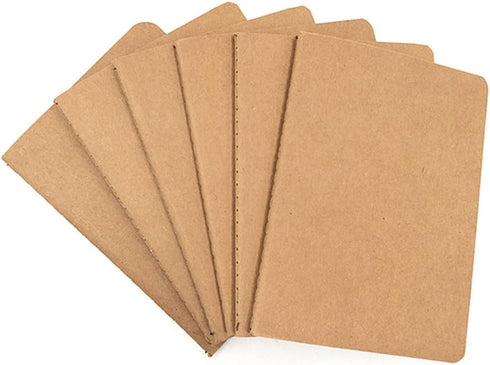 ALIMITOPIA 6pcs Travelers' Notebook Thread-bound Journal Diary Memo Pad,A6 Size & 30 sheets(Dot Gridding Pages)...