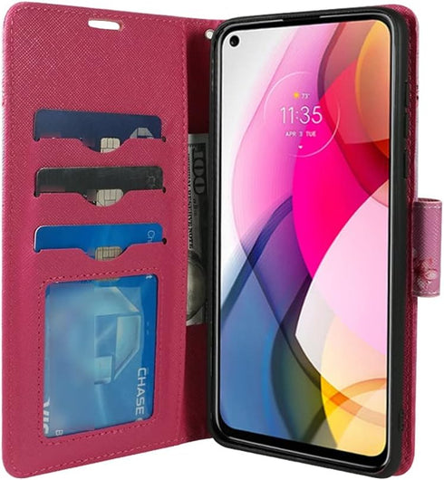 Zase Moto G Stylus 5G Wallet Phone Case for Women Pouch PU Leather Flip Folio Cute Design Cover w/Kickstand ID Card Slot Wrist Strap Compatible wi...
