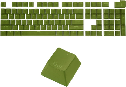 MECCANIXITY 108 Keys Pudding Keycaps Set OEM Profile 60 Percent ABS for Mechanical Keyboard Layout, Army Green Double Shot...