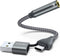 USB to 3.5mm Audio Adapter,2-in-1 USB A/USB Type C to 3.5mm Female Jack Cable Stereo Sound Card for Headphone,Mac,PC,Laptop,Desktops Samsung Galax...