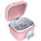 ARGOMAX Leak Proof Denture Bath Cup, Portable Soaking Denture Box, Denture Bath Case with Strainer, for Dentures and Braces (Pink + White)....