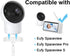 Flexible clip clamp Mount Compatible with Eufy Spaceview, Spaceview Pro and Spaceview S Video Baby Monitor Camera 15.7 inches Flexible Long Goosen...