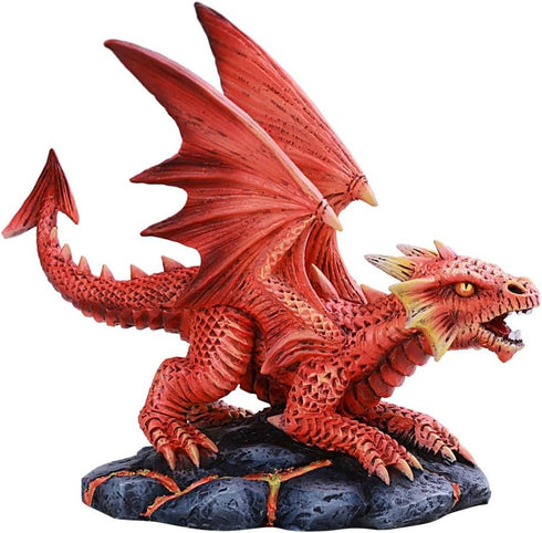 Pacific Giftware Anne Stokes Age of Dragons Fire Dragon Wyrmling Home Tabletop Decorative Resin Figurine...