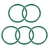 uxcell Fluorine Rubber O-Rings, 45mm OD 38mm ID 3.5mm Width FKM Seal Gasket for Machinery Plumbing, Green, Pack of 5...