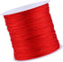 100M x 0.8mm Nylon Chinese Knot Cord Rattail Macrame Shamballa Thread String Beading Thread Chinese Knot Braided (Red)...