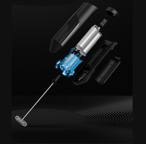Milk Frother Handheld,Battery Operated Electric Milk Foam Maker with Stand,Coffee Frother,Stainless Steel Whisk Drink Mixer Foamer, for Coffee, La...
