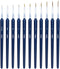 11Pcs Fine Detail Paint Brushes Set Fine Tip Paint Brush Miniature Mini Paints Brush for Watercolor, Oil, Acrylic, Face, Nail, Scale Model Paintin...