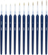 11Pcs Fine Detail Paint Brushes Set Fine Tip Paint Brush Miniature Mini Paints Brush for Watercolor, Oil, Acrylic, Face, Nail, Scale Model Paintin...