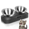 Stainless Steel Cat Food Bowl, 15-Angle, Ergonomic Design Reduces Vomiting...