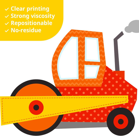 DECOWALL DS-8012 Construction Site Cars Island Kids Wall Stickers Wall Decals Peel and Stick Removable Wall Stickers for Kids Nursery Bedroom Livi...