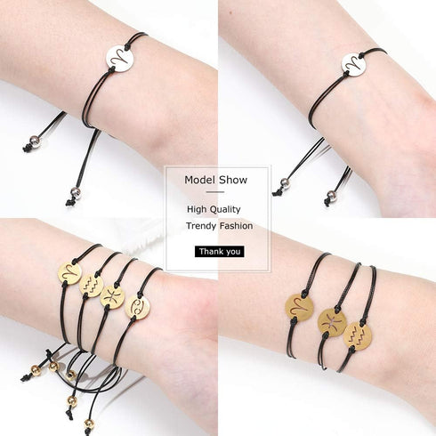 COLORFUL BLING Horoscope Zodiac Bracelet 12 Constellation Sign Bracelet for Women Astrology 14k Gold Plated Bracelet Anklet Friendship Couple Jewe...