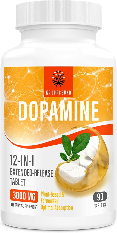 Natural Dopamine Supplement - 90 Tablets (1 Bottle)...