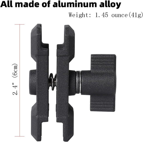Double Socket Arm (Length 2.4") Connects to 17mm Ball Head Adapter Only, Compatible with 17mm Ball Car Phone Holder and Garmin GPS Mount...