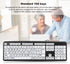 104 Keys Low Vision Elderly Keyboard, Large Font Print USB Wired Keyboard QWERTY Layout Old People Keyboard with White Large Print Keys Oversize L...