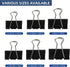 100 Pcs Binder Clips Assorted Sizes, Metal Clips for Office, Paper Clamps 6 Size, X Large, Large, Medium, Small, Mini and Micro...