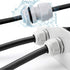 Fielect 4Pcs M20 Cable Gland Plastic Waterproof Cable Glands Joints Adjustable Connector White for 6-12mm Dia Cable...