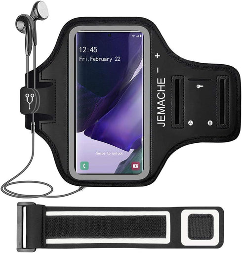 Galaxy Note 20, 20 Ultra Armband, JEMACHE Gym Running Workouts Water Resistant Arm Band Case for Samsung Galaxy Note 20/20 Ultra with Key Holder (...