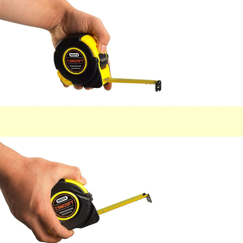 Tape Measure Retractable Professional 7.5M/25FT Inch/Metric Scale Measuring Tape...
