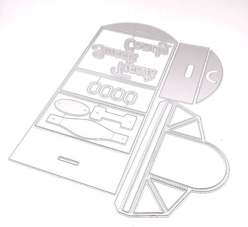 KSCRAFT Lunch Box Happy Mail Favor Bag Metal Cutting Dies Stencils for DIY Scrapbooking/Photo Album Decorative Embossing DIY Paper Cards...