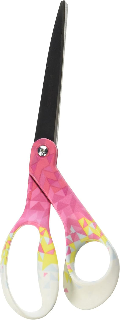 Fiskars Pink Triangle Designer Bent Scissors 8"...