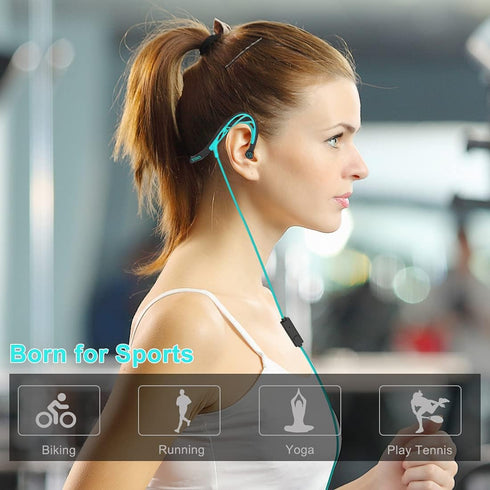 Mucro Sport Earbuds Wired Neckband Headphone Over The Ear Wrap Around Earphones Foldable Stereo Ear Buds for Night Running Gym Workout...