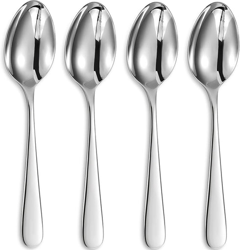 KEAWELL Premium Louise Spoons Set, Set of 4, 18/10 Stainless Steel, Exceptional mirror finish, Dishwasher Safe (7.7" Dinner Spoon)...