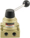 YXQ 1/4PT Rotary Hand Lever Valve 3 Position 3 Ports 2 Ways Pneumatic Air Flow Control VH200-02...