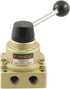 YXQ 1/4PT Rotary Hand Lever Valve 3 Position 3 Ports 2 Ways Pneumatic Air Flow Control VH200-02...