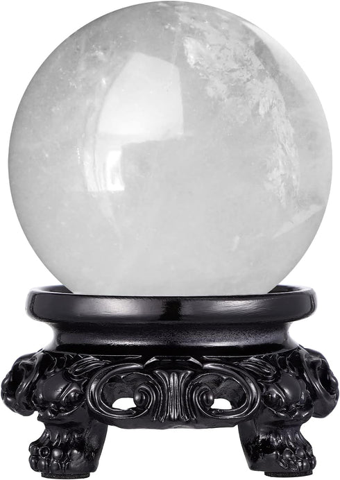PATKAW Wooden Stand for Crystal Sphere 1 Pc, 5X5X3Cm, Sphere Stand, Crystal Ball Stand, Gazing Ball Stand, Pendulum Stand, Plate Stands for Displa...