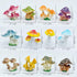 12 Pcs 1.5 to 1.8 Inch Resin Mushroom,Cute Mushrooms Fairy Garden Mushrooms Ornaments for Outdoor Decoration,Home Décor,Cake Decoration,DIY Bonsai...