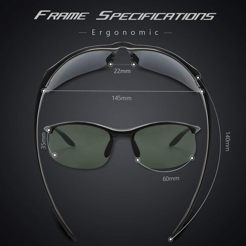 JULI Polarized Sports Sunglasses for Men Women Tr90 Unbreakable Frame for Running Fishing Baseball Driving MJ8002...