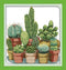 Stitchmelody 14CT Counted Cross Stitch Kits,DMC Unprinted Pattern Embroidery Set Needlework-Cactus 34cm×35cm...