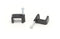 THE CIMPLE CO - Siamese Coaxial Cable Clips, Cat6, Electrical Wire Cable Clip, 1/2 in Nail Clip and Fastener, Black, Double(50 Pieces per Bag)...