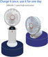 Portable Handheld Fan Small Handheld Fan Type-C Rechargeable 2000mAh Desk Personal Fan 90°Adjustable Neck Fan with 5 Speed Wind LED Display for Ho...