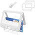 ID Badge Holder with Plastic Clip, Double-Sided Transparent Windows Horizontal Hard White Plastic Case Waterproof Card Holder for Office School ID...